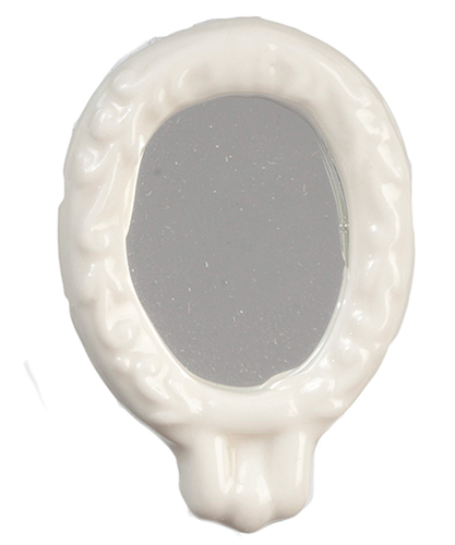 Oval Bath Mirror, Porcelain